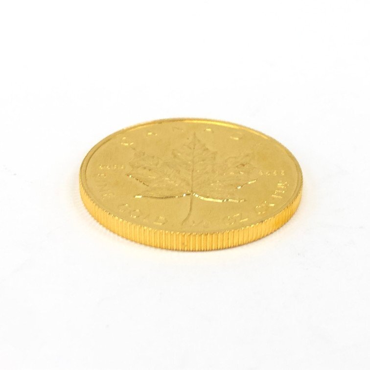 K24IG カナダ メイプルリーフ金貨 1/2oz 1988 総重量15.5g【CDAQ6046】の画像3