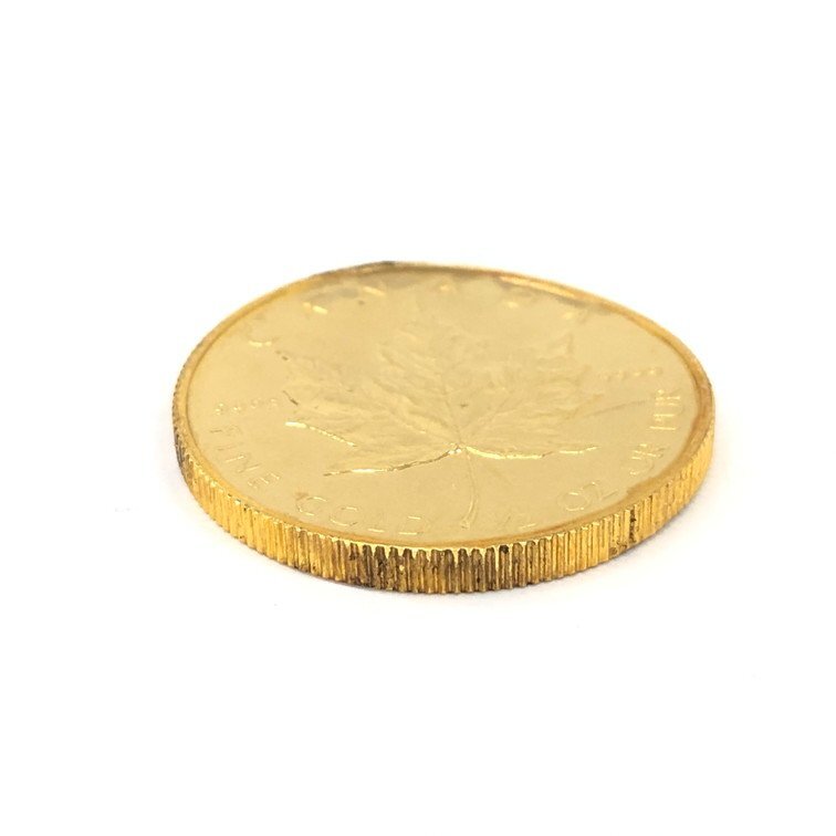 K24IG Canada Maple leaf золотая монета 1/2oz 1988 полная масса 15.5g[CDAQ6048]