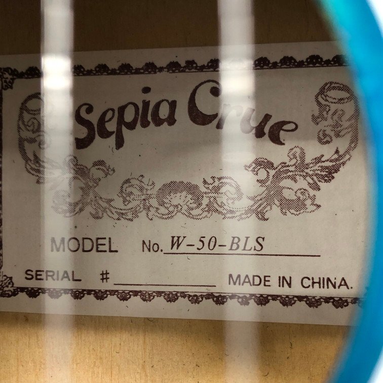 Sepia Crue セピアクルー ミニアコースティックギター W-50-BLS カバー付き【CDAS1011】の画像5