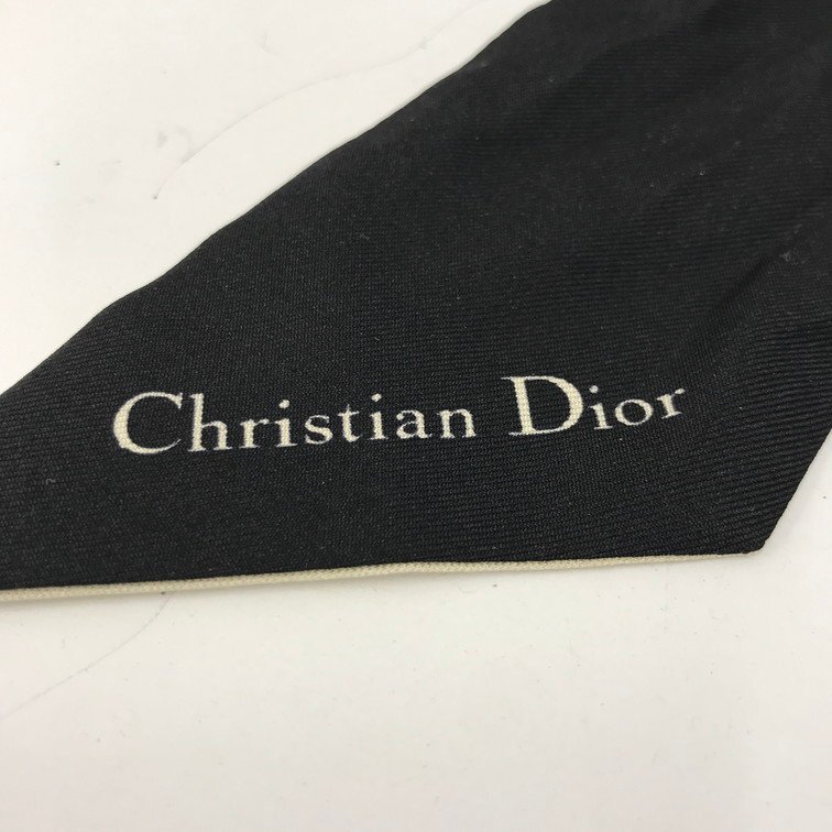 Dior ディオール ミッツァ 30 モンテーニュ スカーフ シルク ブラック×アイボリー【CDAS5016】の画像5