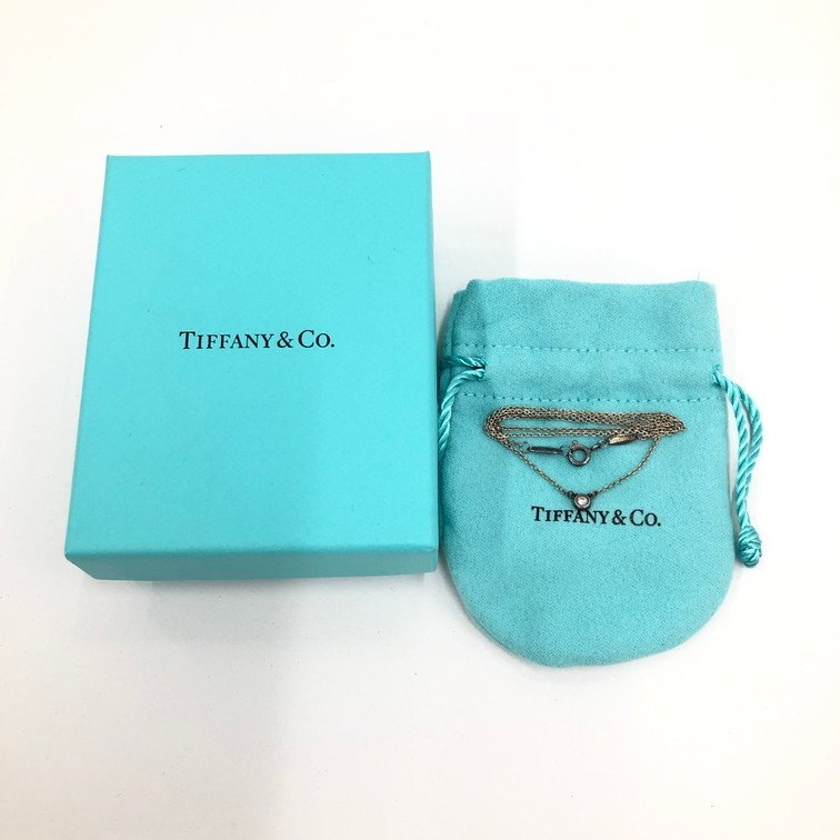 Tiffany&Co.　ティファニー　AG925　バイザヤード　ネックレス　総重量1.6g　箱付き【CDAE3011】_画像7