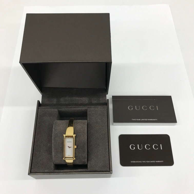 GUCCI グッチ 腕時計 バングルウォッチ SS 1500L 10515685 箱・付属品付き 不動品【CDAT6003】_画像8