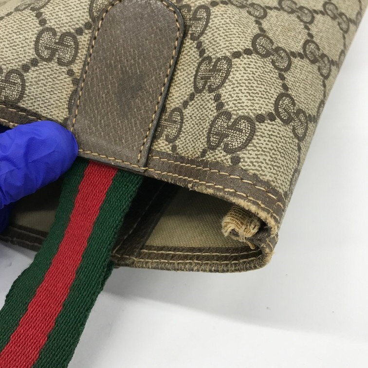 GUCCI　グッチ　GGスプリーム　トートバッグ　39・02・003　ジャンク品【CDAU7001】_画像10