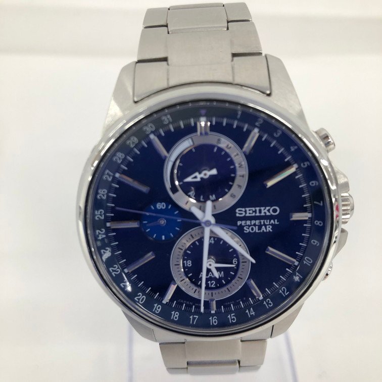 SEIKO セイコー パーペチュアルソーラー 腕時計 V198-0AC0 ジャンク品【CDAU8030】の画像1