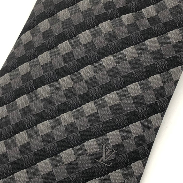 LOUIS VUITTON ルイ・ヴィトン ネクタイ ブロック柄 【CDAV6037】_画像2