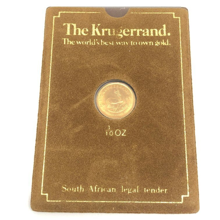 K22 south Africa also peace country Crew Galland gold coin 1/10oz 1983 gross weight 3.3g case attaching [CDAX7015]