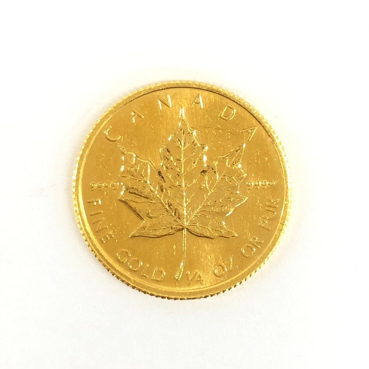 K24　金貨幣　カナダ　メイプルリーフ金貨　10ドル　重量7.7g【CDAX6019】