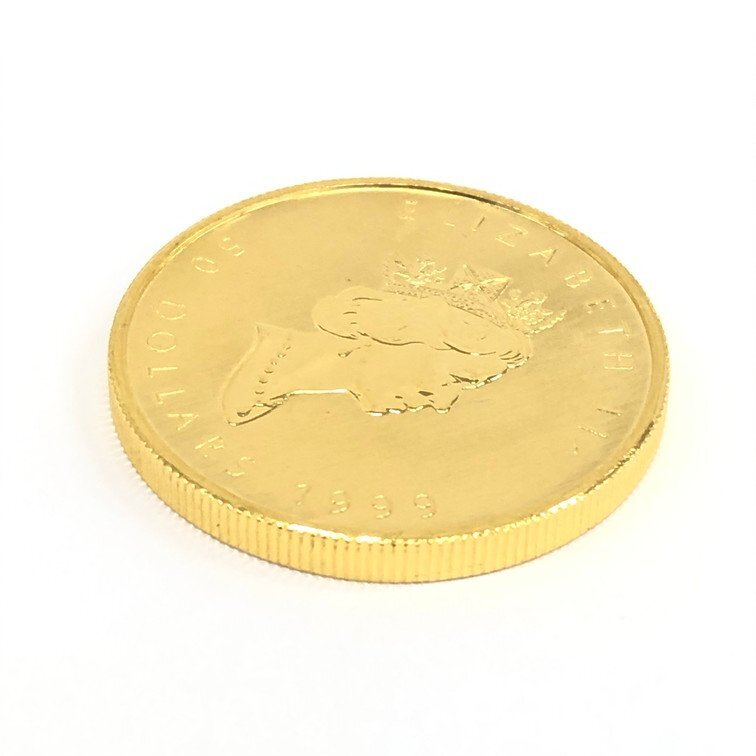 K24IG カナダ メイプルリーフ金貨 1oz 1999 総重量31.2g【CDAX7020】の画像7