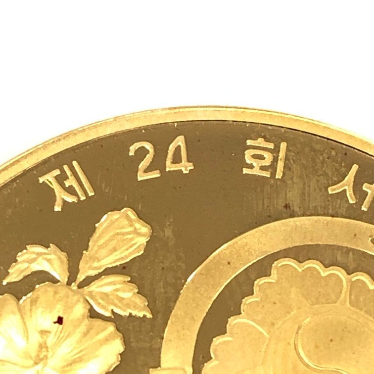 K22　ソウルオリンピック記念　50,000ウォン金貨　総重量33.5g【CDAX0001】_画像5