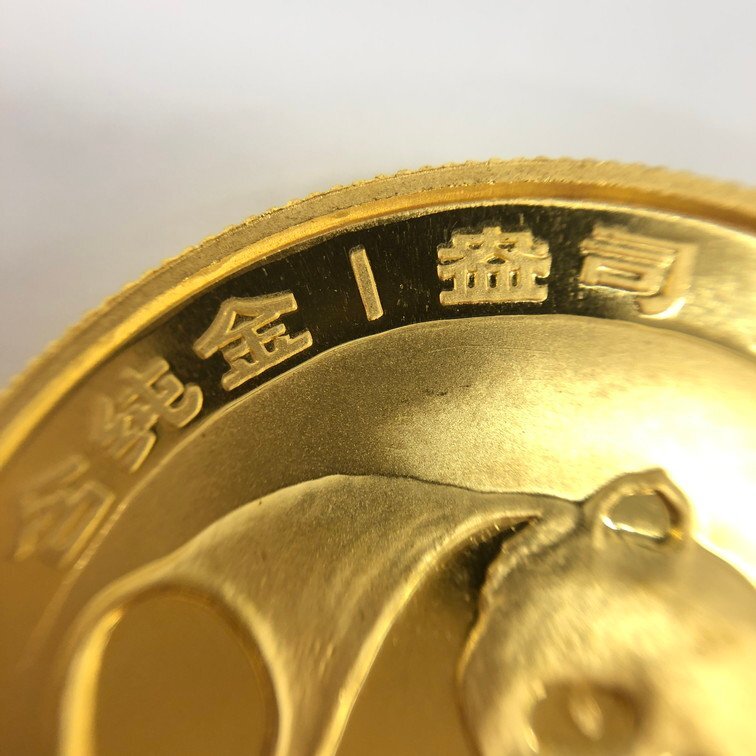 K24IG 中国 パンダ金貨 1oz 100元 1988 総重量31.1g【CDAX6036】の画像4