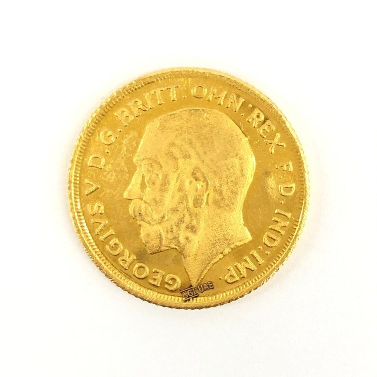 K22 金貨幣 イギリス ソブリン金貨 重量10.0g【CDAX6018】の画像2