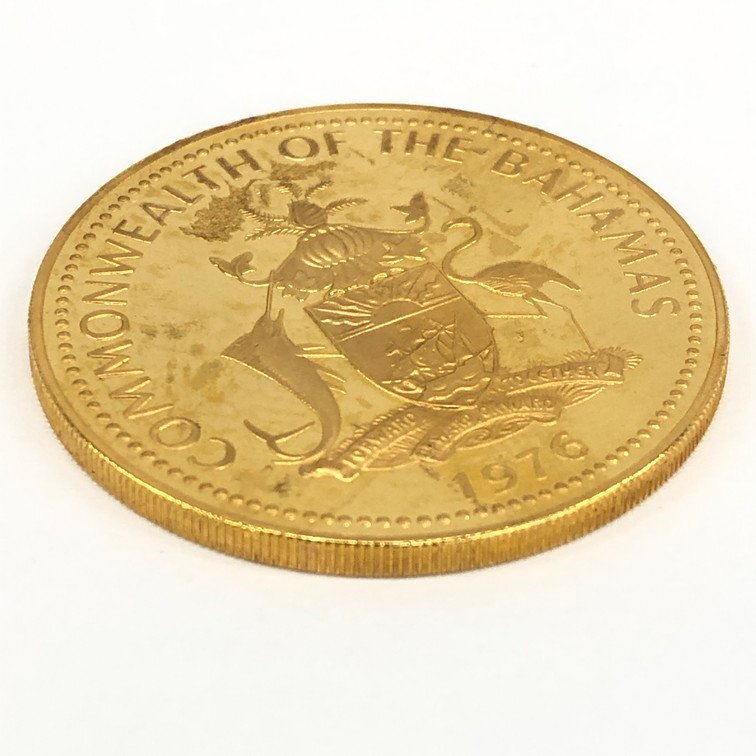 K12 バハマ独立3周年記念 100ドル金貨 1976 総重量18.0g【CDAX8019】の画像8