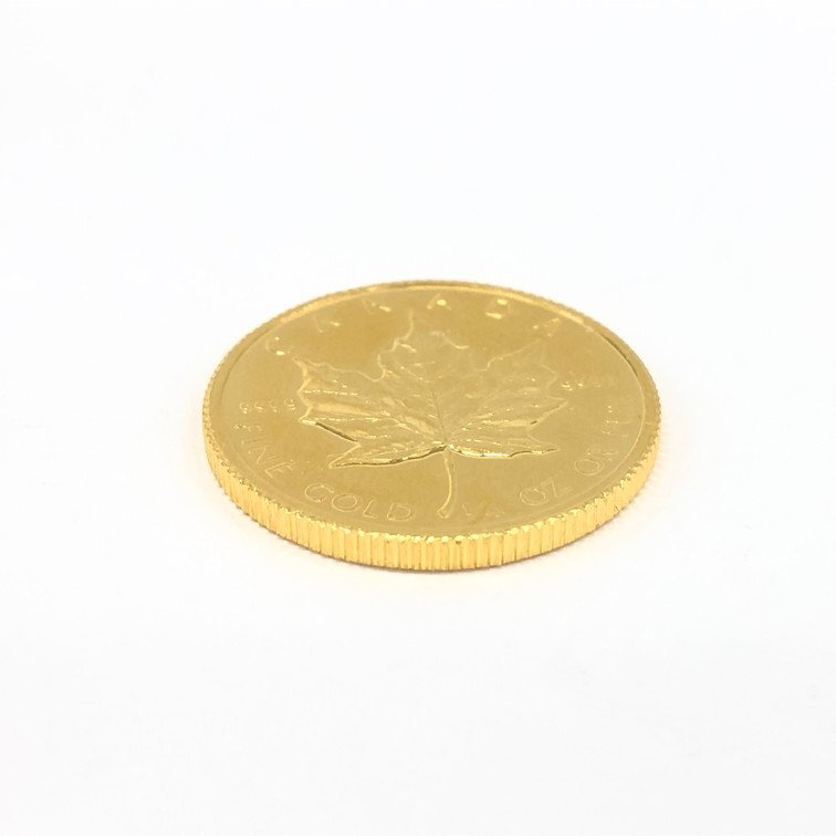 K24　金貨幣　カナダ　メイプルリーフ金貨　10ドル　重量7.7g【CDAX6019】