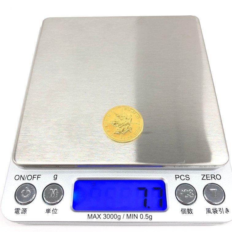 K24　金貨幣　カナダ　メイプルリーフ金貨　10ドル　重量7.7g【CDAX6019】_画像7