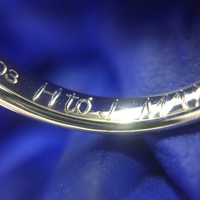 MIKIMOTO Mikimoto кольцо Pt950 0.03ct 7 номер полная масса 4.9g diamond имеется с коробкой [CDAY4028]