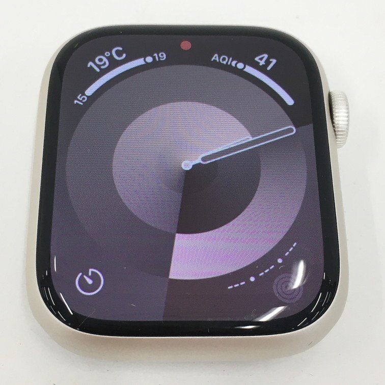 Apple Watch Series 7 GPS+Cellular 45mm A2478 / MKJQ3J/A スターライト 付属品 箱付き 初期化済み【CDAW4023】_画像1