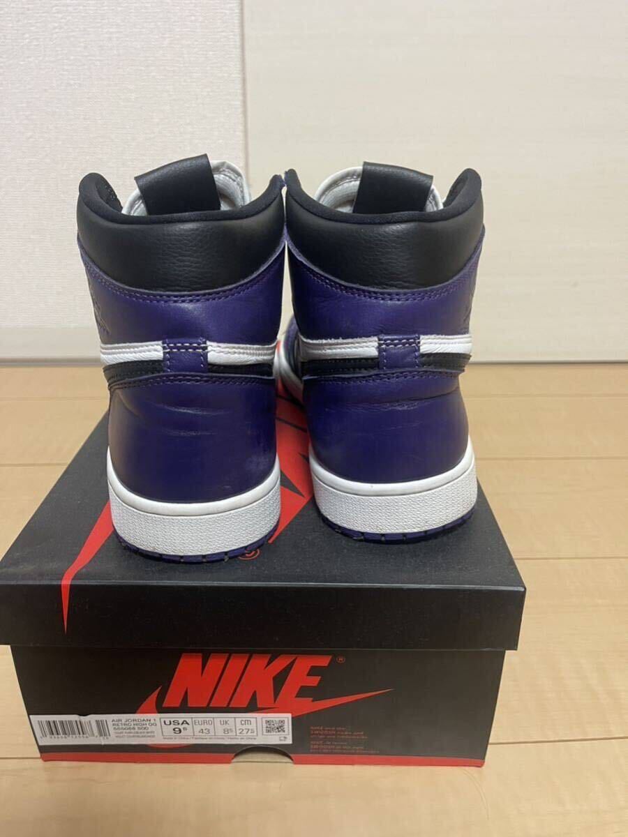 air Jordan 1 retro high og court purple 27.5cm_画像4