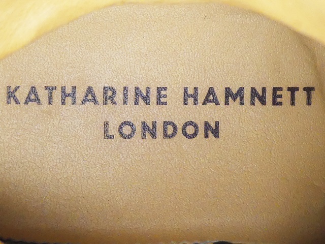  быстрое решение *KATHARINE HAMNETT*24.5cm кожа комбинированный боковой Zip ботинки Katharine Hamnett мужской черный натуральная кожа вельвет натуральная кожа длинный 
