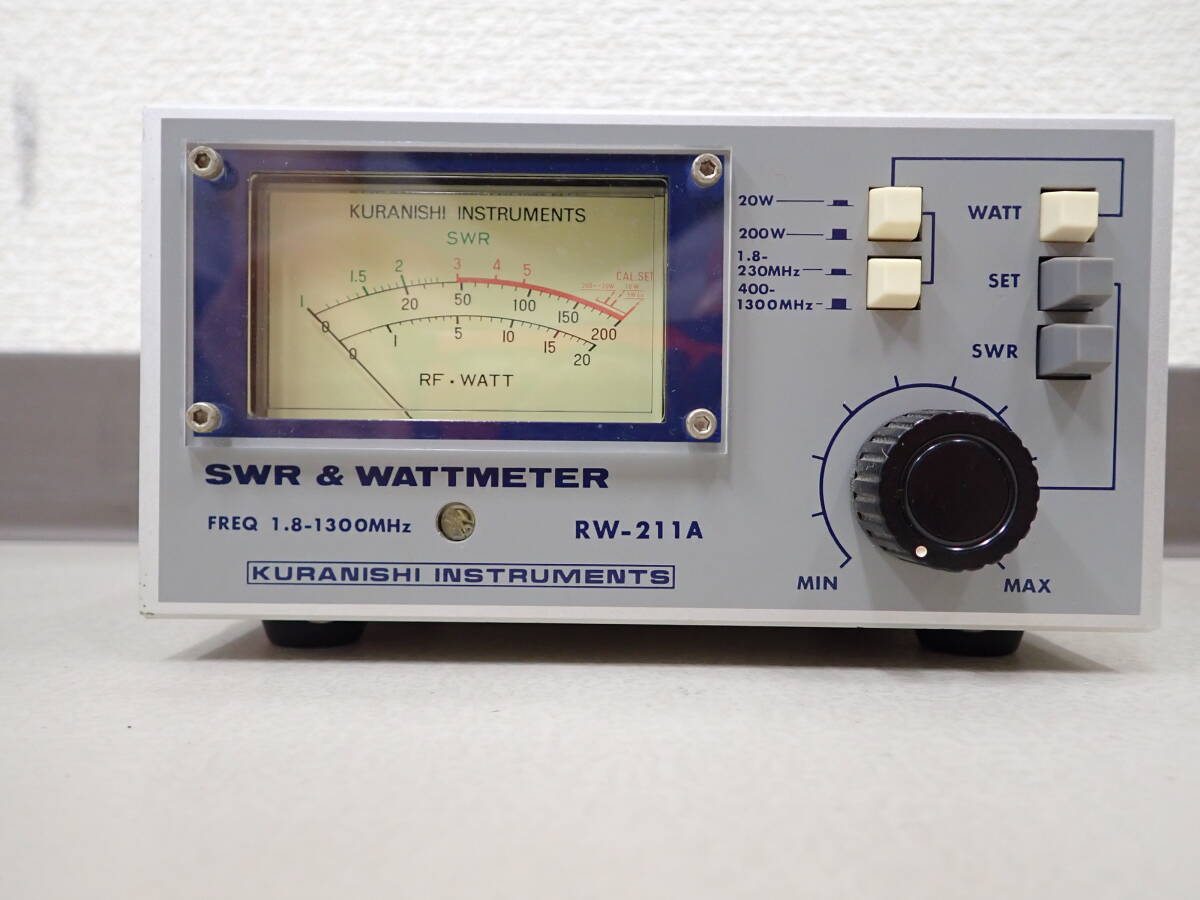 クラニシ RW-211A 1.8-1300MHz SWR & WATT METER　SWR計【ジャンク】_画像1