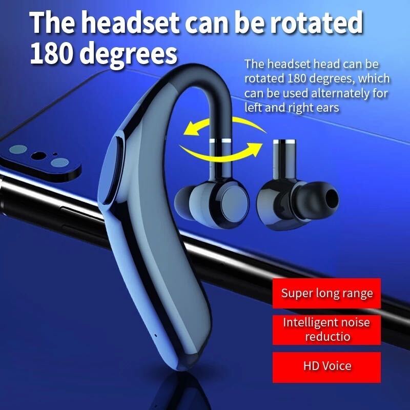 【即納】最新型 ワイヤレスイヤホン X18 黒 Bluetooth 5.1 片耳 防水 高コスパ 人気 ハンズフリー 車 バイク 通学 通勤 快適 左右耳兼用の画像2
