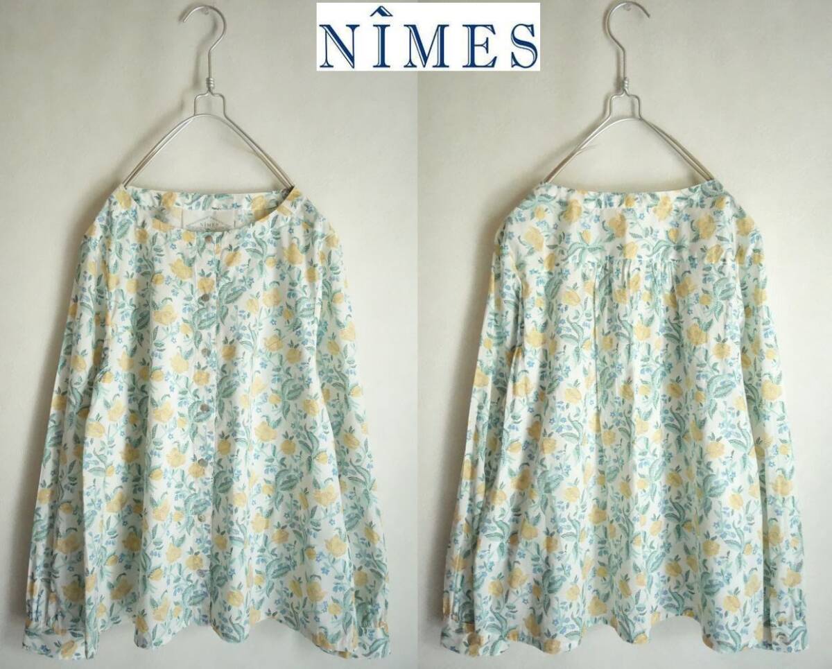 2019 beautiful goods NIMES Nimes *LIBERTY Liberty floral print tana loan no color blouse F yellow group *15400 jpy 