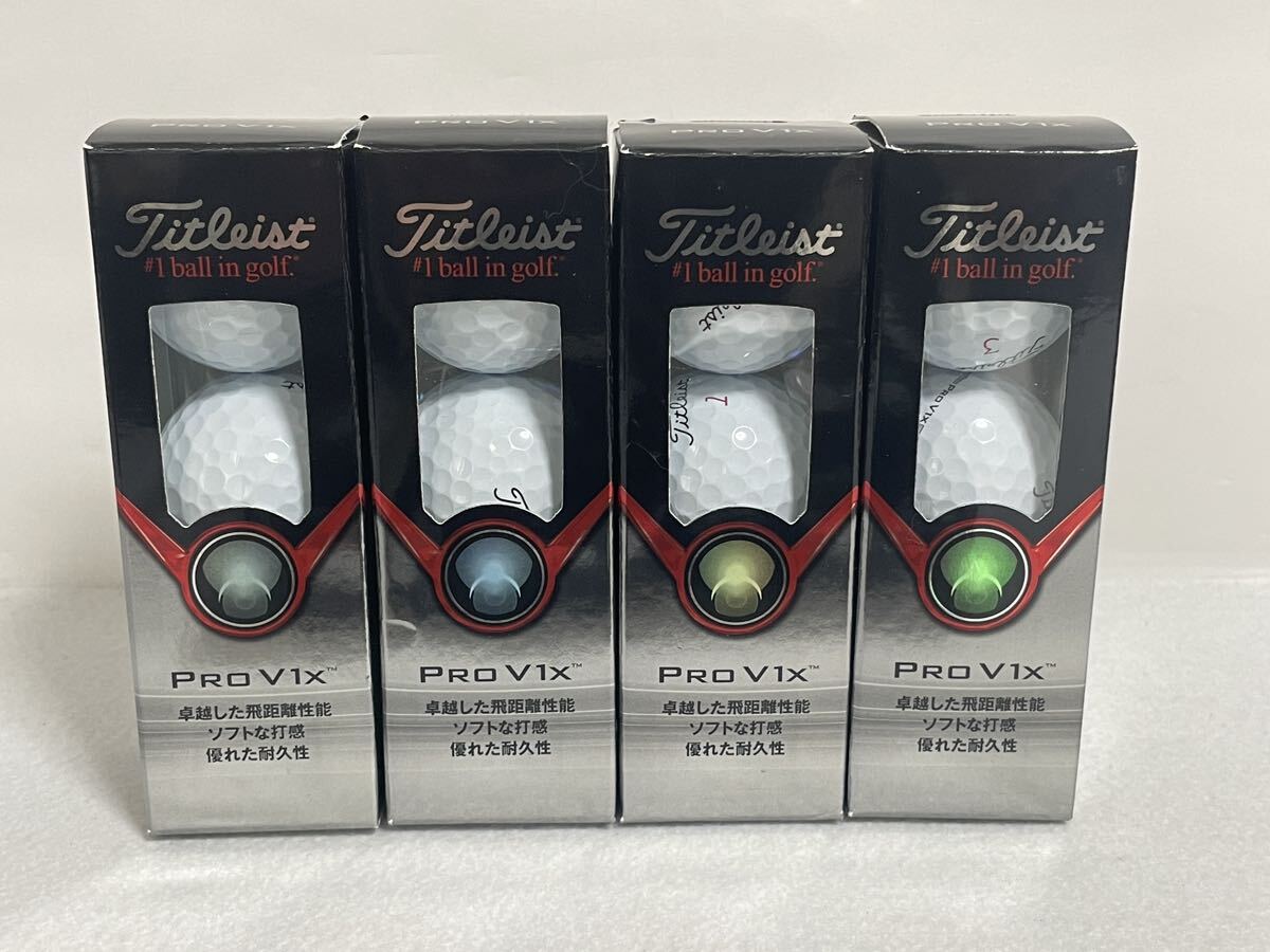 Titleist タイトリスト PRO V1x ホワイト 白 ゴルフボール プロ V1X 24球 ナンバー 1-4_画像2