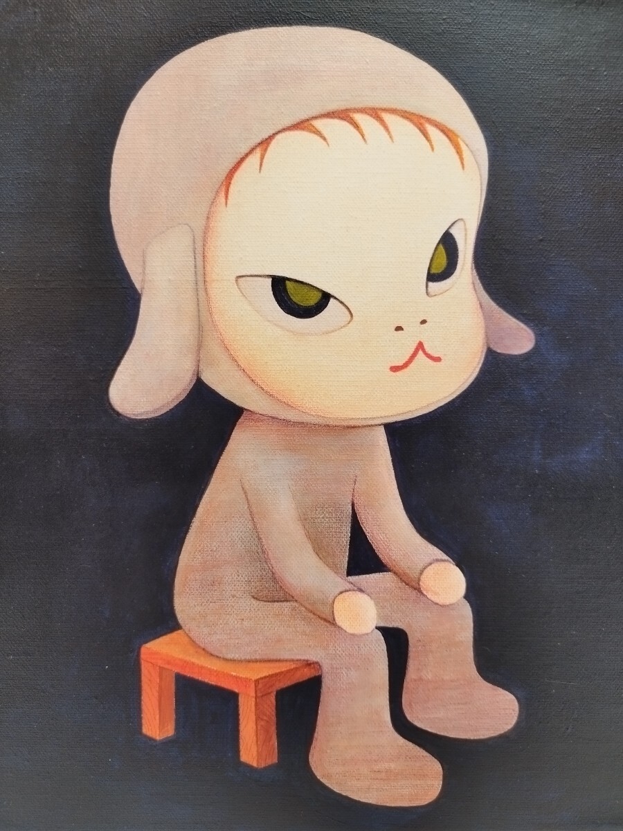 【模写】奈良美智 Yoshitomo Nara Sleepless Night (Sitting) Acrylic on canvas 30*30cmの画像2