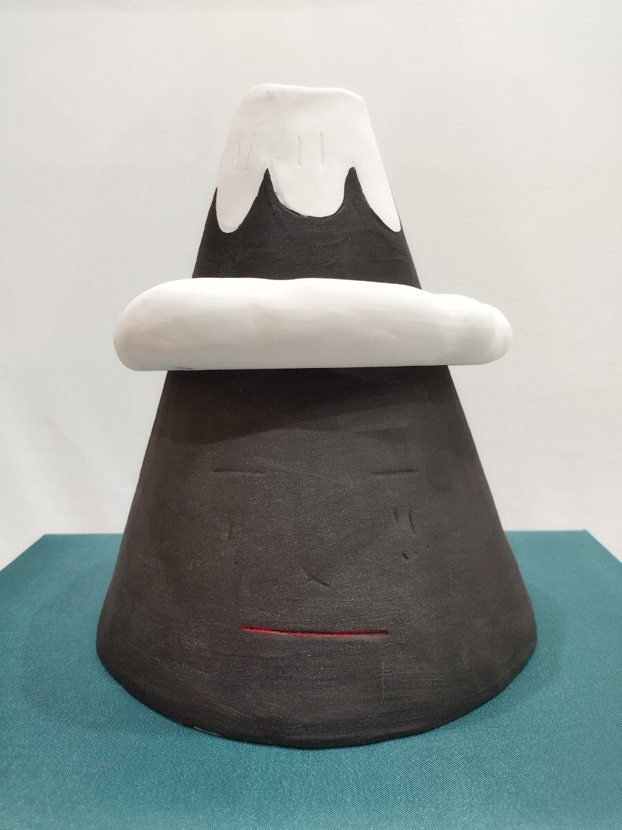 【模写】奈良美智 Yoshitomo Nara 黒富士型一輪挿し Bud Vase Black Fuji Ceramic 25CM_画像1