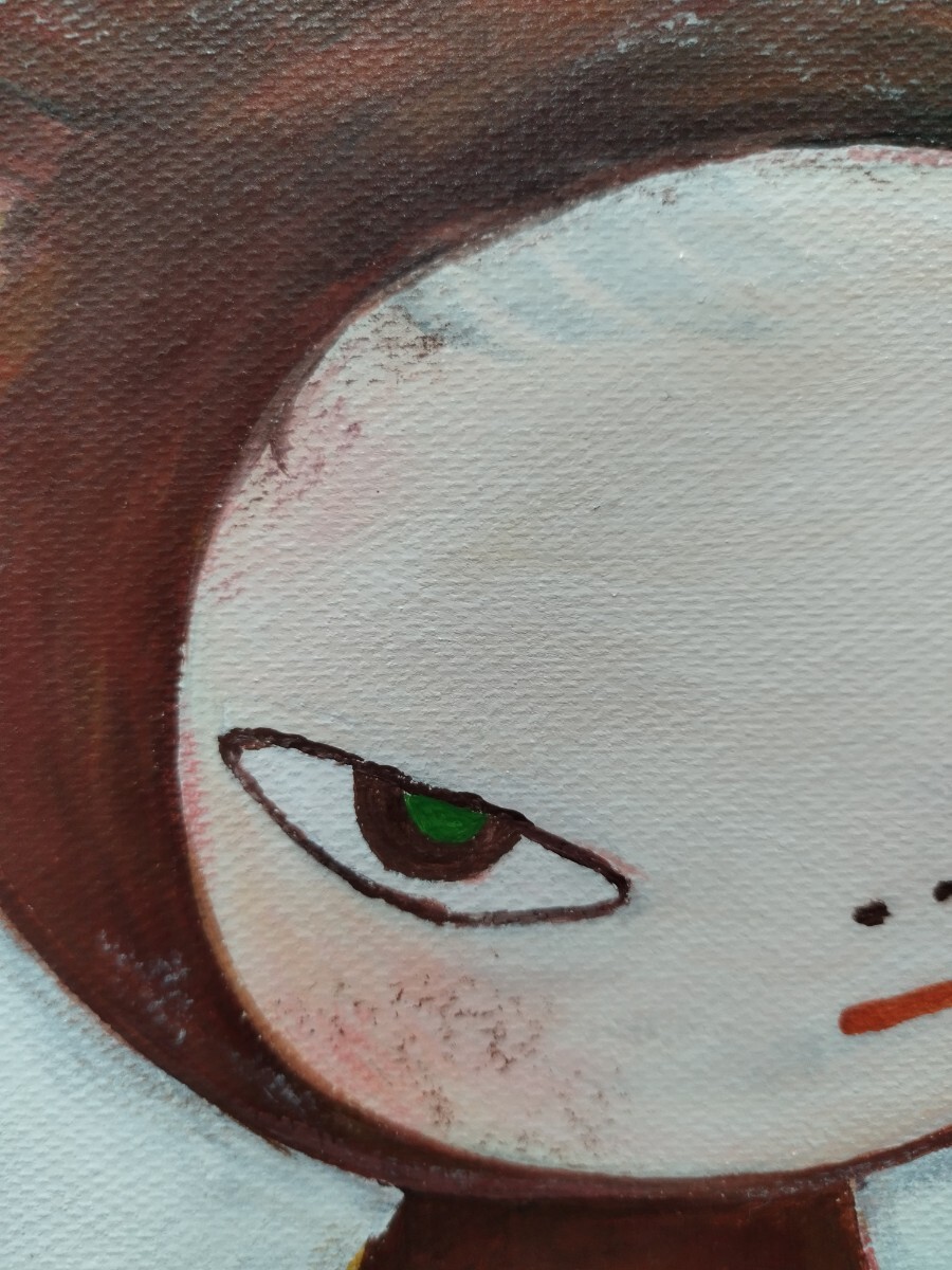 【模写】奈良美智 Yoshitomo Nara Harmless Kitty Acrylic on canvas 30*30cmの画像3