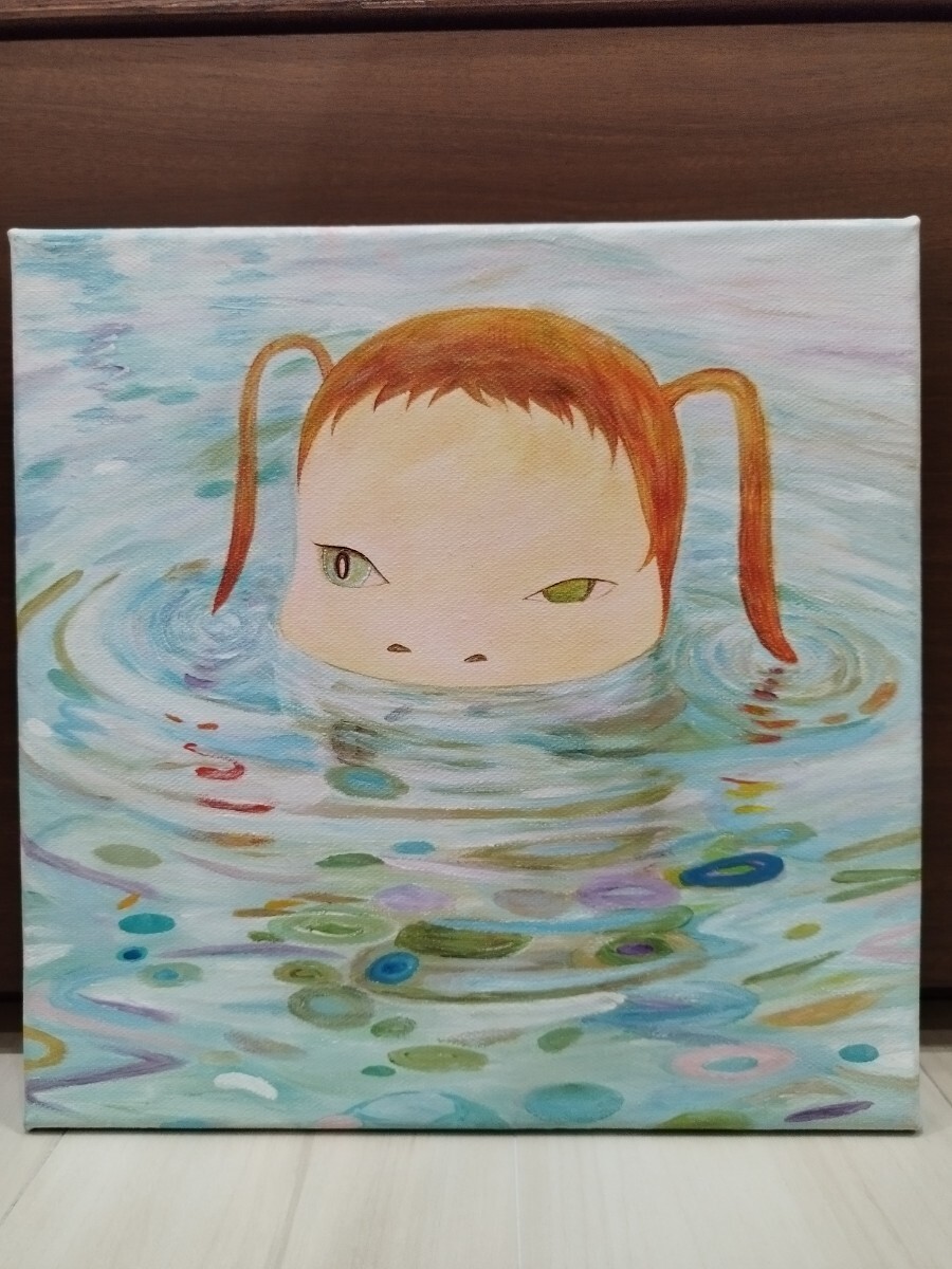 【模写】奈良美智 Yoshitomo Nara Deeper than a Puddle Acrylic on canvas 30*30cmの画像1