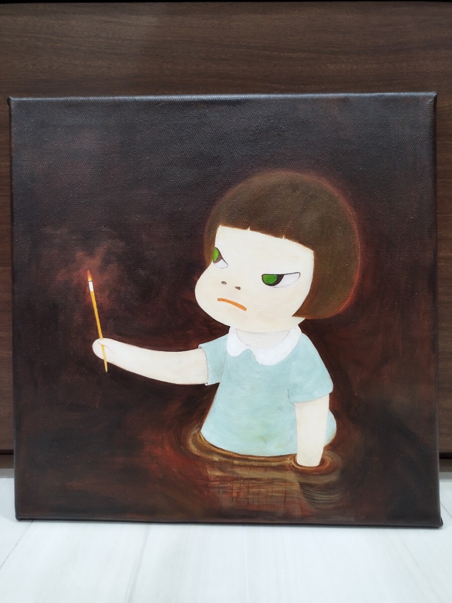 【模写】奈良美智 Yoshitomo Nara The Little Judge Acrylic on canvas 30*30cmの画像1