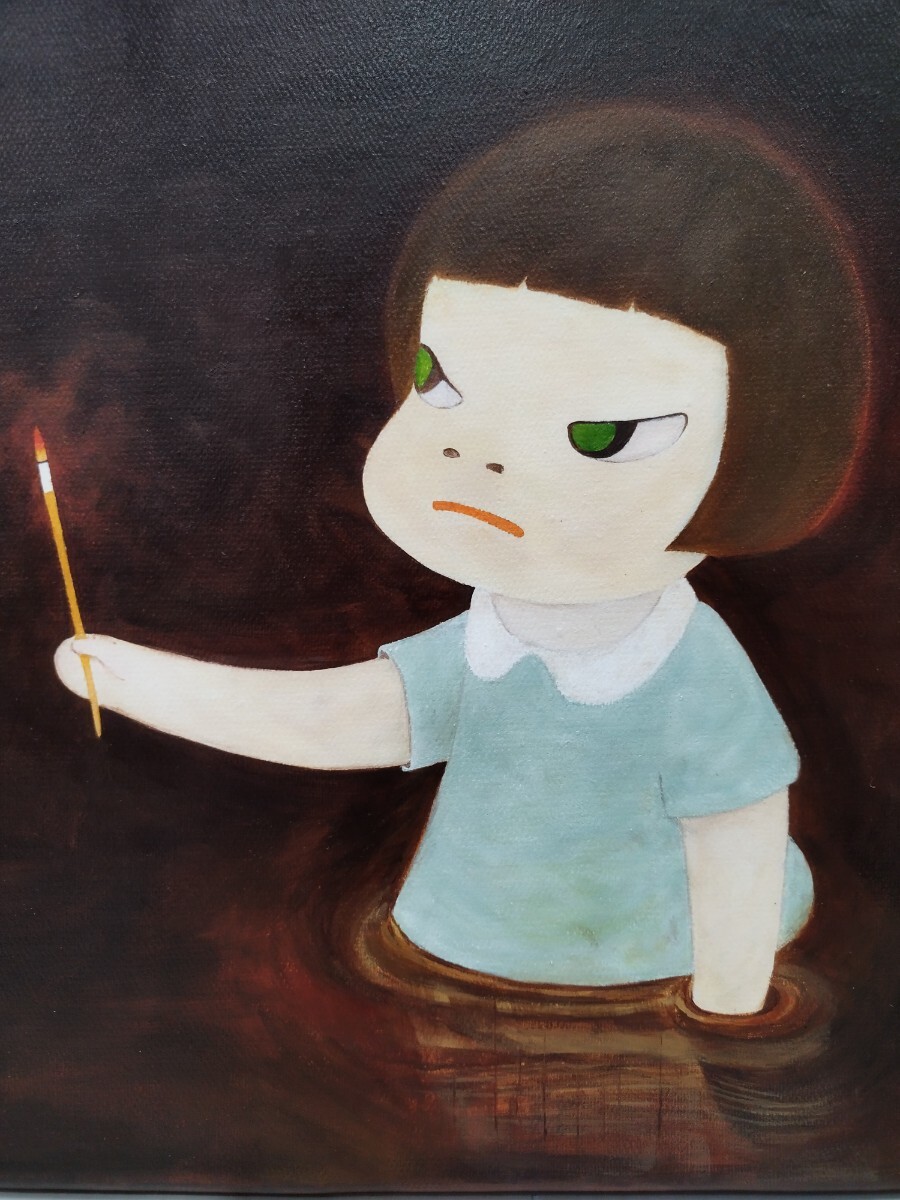 【模写】奈良美智 Yoshitomo Nara The Little Judge Acrylic on canvas 30*30cmの画像2