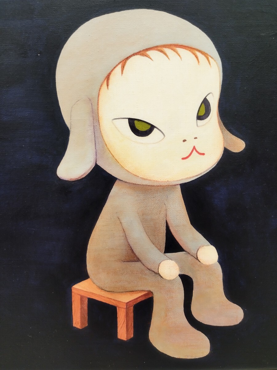 【模写】奈良美智 Yoshitomo Nara Sleepless Night (Sitting) Acrylic on canvas 30*30cmの画像2