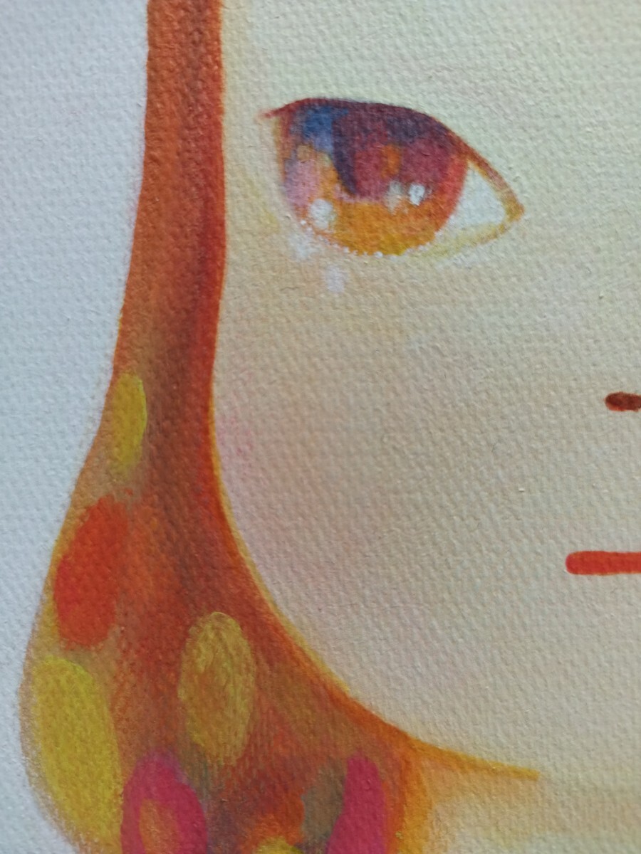 【模写】奈良美智 Yoshitomo Nara Miss Spring Acrylic on canvas 30*25cm_画像4