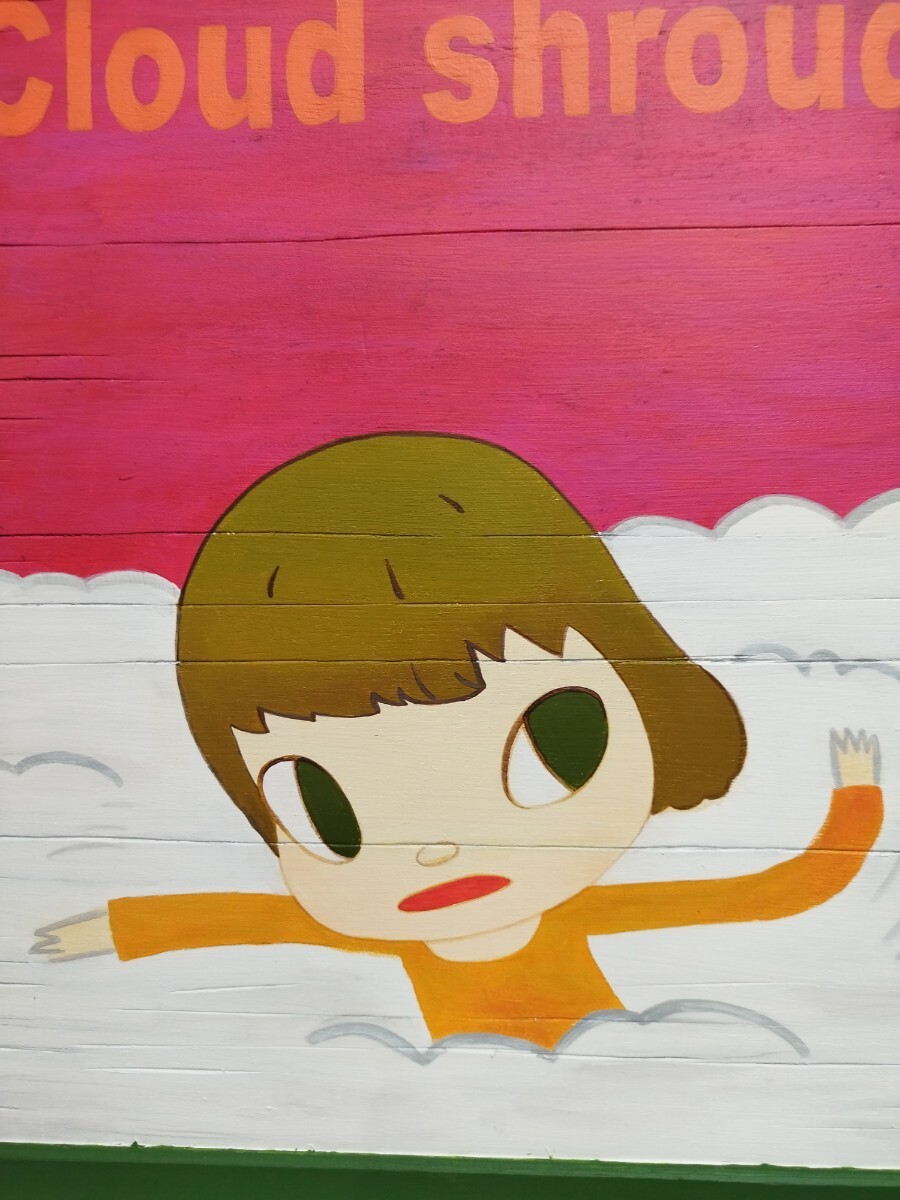 【模写】奈良美智 Yoshitomo Nara Cloud Shrouded Acrylic on wood 40x40cm_画像3