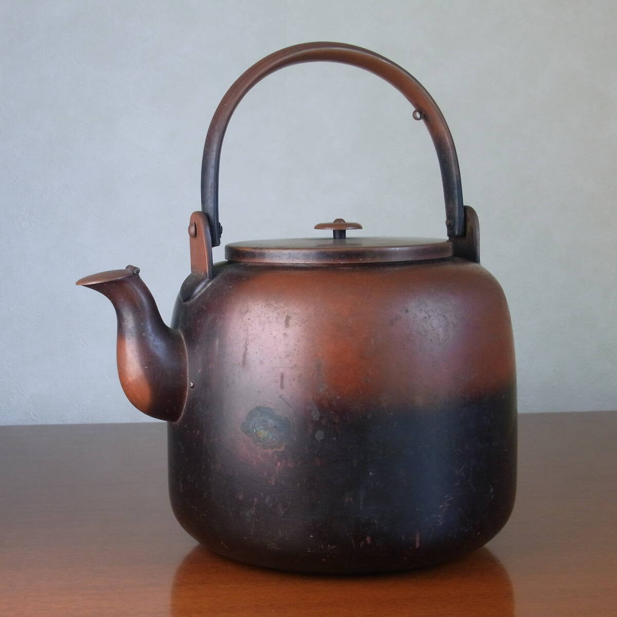銅製 薬缶 やかん 水注 湯沸し 茶道具 茶器 金属工芸 伝統工芸 アンティーク品_画像1