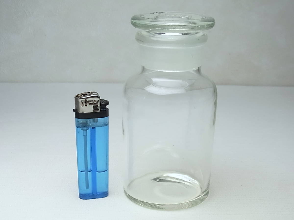 ヤフオク! - 昭和レトロ 広口試薬瓶 共栓瓶 薬液瓶 ガラス製 2個セッ...