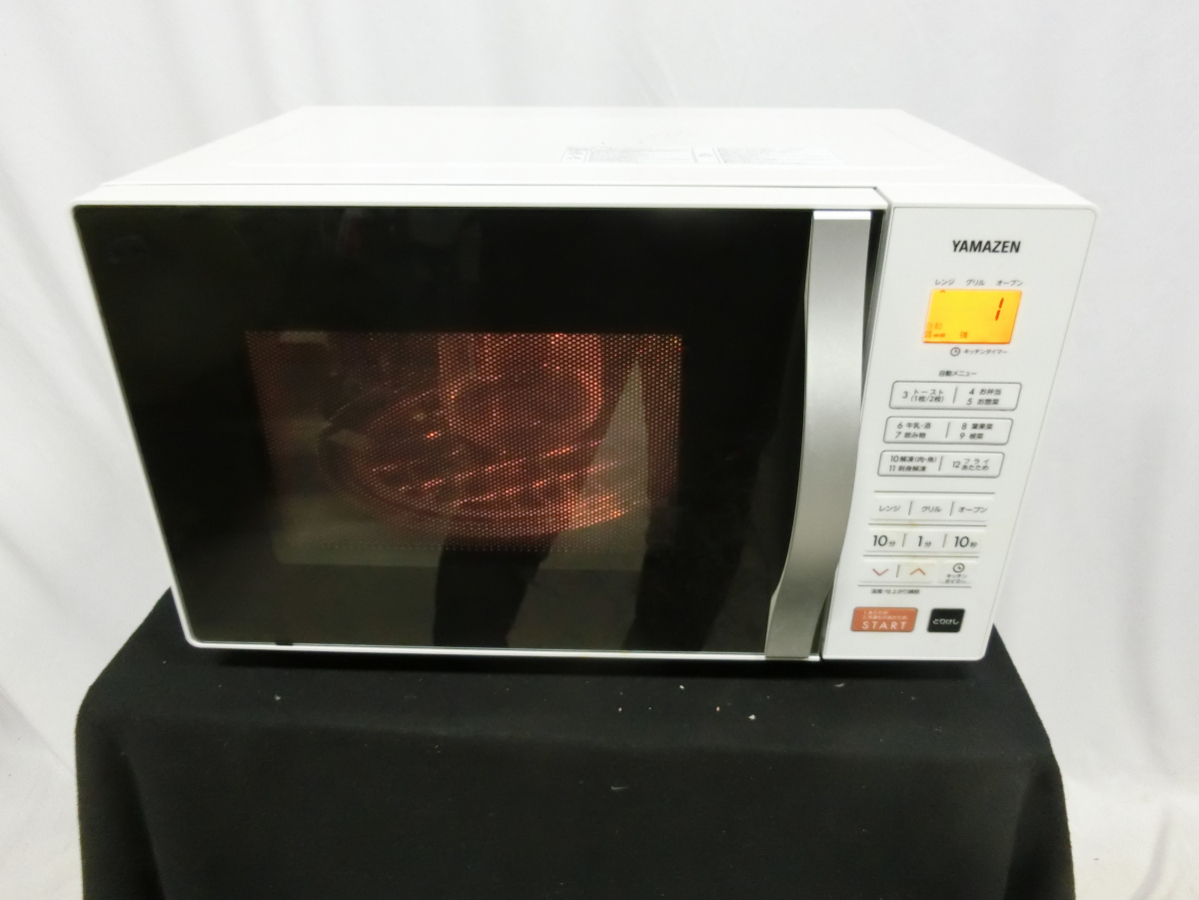 YAMAZEN オーブンレンジ YRS-G160V(W) 2022年製 トースト機能付き ターンテーブル　MT_画像1