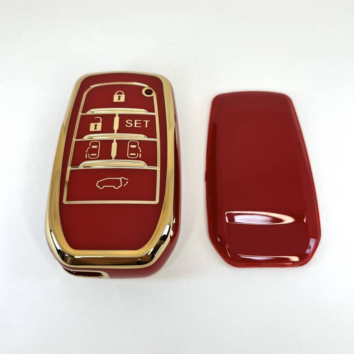 キーケースキーカバー30系40系アルファードヴェルファイアトヨタ赤金スマートキーの画像9
