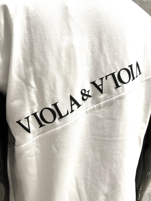 VIOLA　rumore　ヴィオラルモーレ　白　XL　ストレッチ天竺　Vネック半袖Tシャツ　ラインストーン　商標登録　メンズ　キレイめ　イタリア_画像7