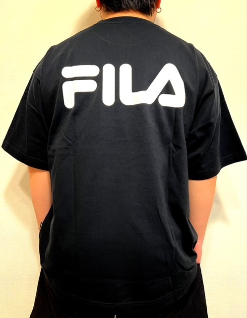 FILA　フィラ　黒　S　半袖　バックロゴTシャツ　スポーツ　メンズ　レディース　ユニセックス　オソロ　NIKE　アディダス_画像1