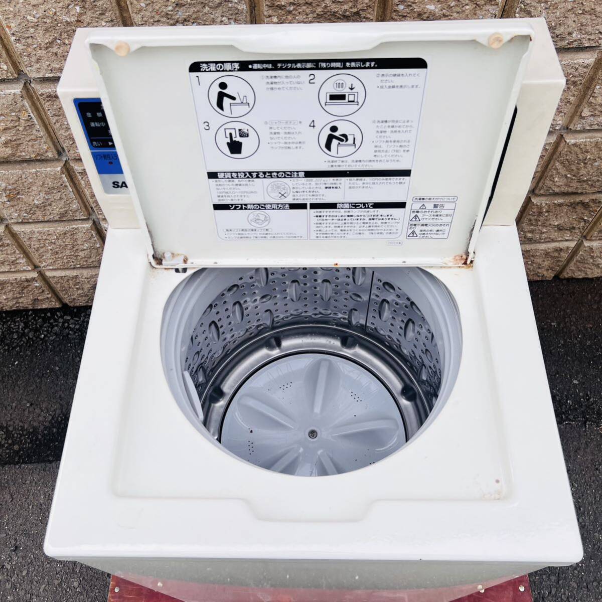 【240419-05】SANYO 三洋電機 業務用 コイン式 全自動電気洗濯機 ASW-45CJ(W) 現状品 家財宅急便発送【直接引き取り歓迎】の画像6