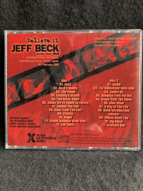 JEFF BECK ジェフ・ベック/ JAPAN TOUR 2009/02/06 国際フォーラム ２CDの画像2