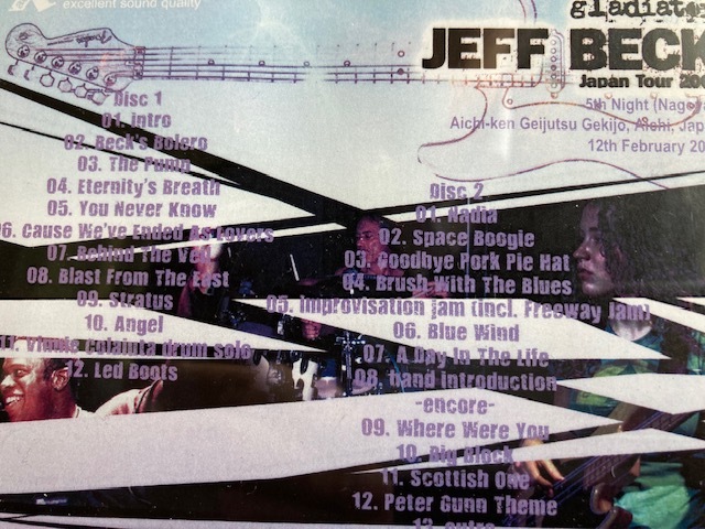 JEFF BECK ジェフ・ベック/ JAPAN TOUR 2009/02/12 愛知県芸術劇場 ２CDの画像3