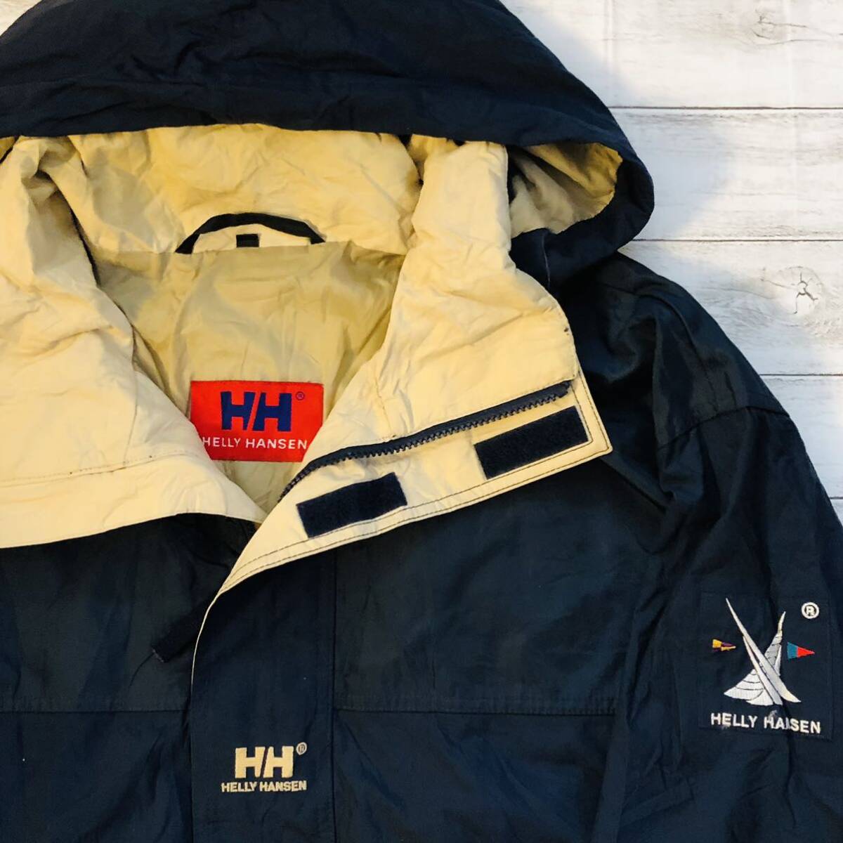  big size Helly Hansen Helly Hansen XL nylon mountain parka man pa-se- ring jacket navy 