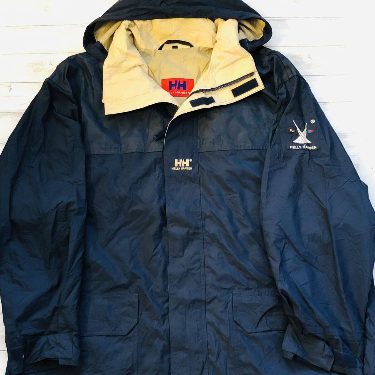  big size Helly Hansen Helly Hansen XL nylon mountain parka man pa-se- ring jacket navy 