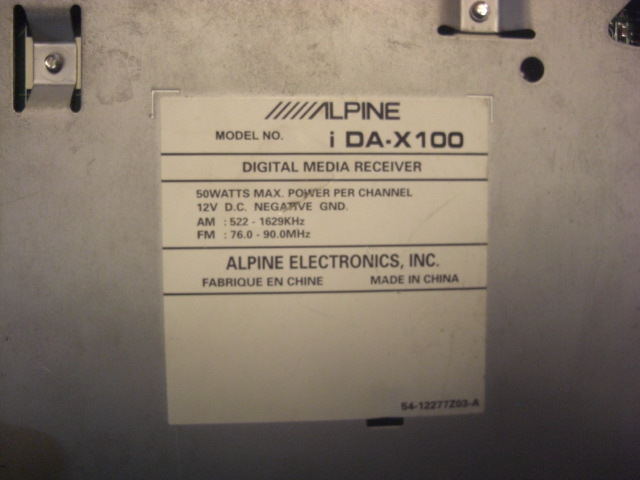 ALPINE iDA-X100 USB デジタルオーディオプレーヤー ジャンク の画像5