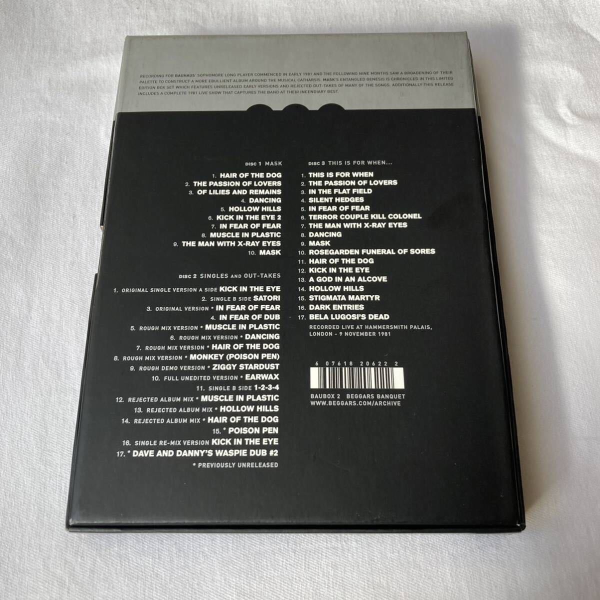 MASK (OMNIBUS EDITION) BAUHAUS バウハウス 豪華ブックレット付のボックス・セット 輸入盤_画像2