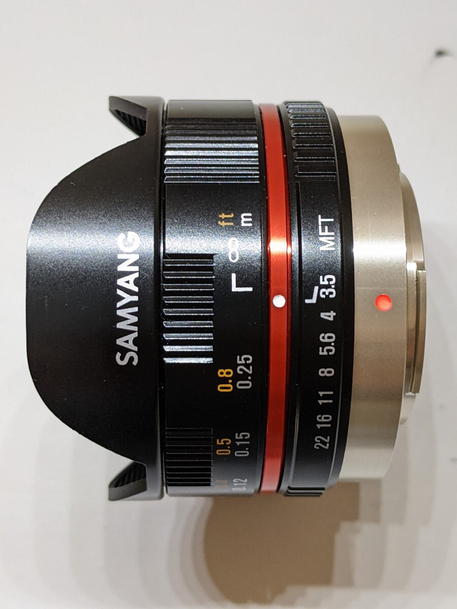 ★新品級★ SAMYANG サムヤン 7.5mm F3.5 UMC Fish-Eye マイクロフォーサーズ用 #77#100#A1214_画像2