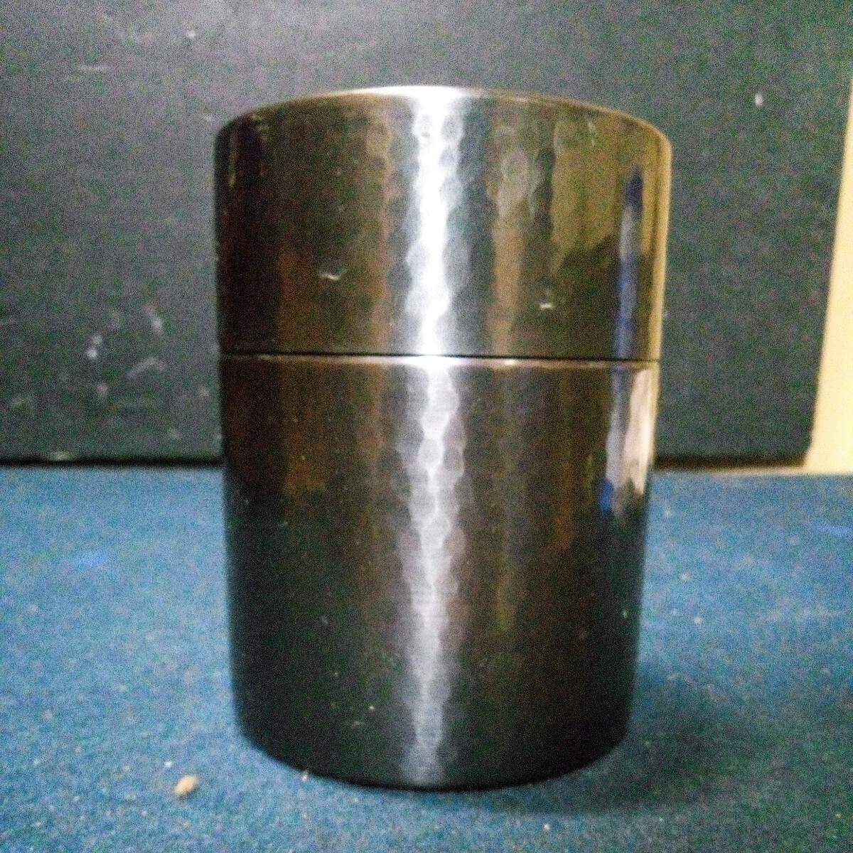 新光堂 純銅製 茶道具 茶筒/仙媒 高さ約12cm 重量352gの画像1
